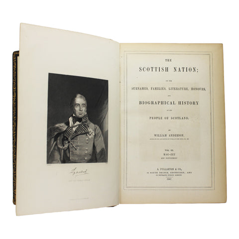 Large 1867 Antique Books in 3 Vol The Scottish Nation by William Anderson