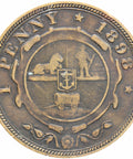 South Africa Johannes Paulus Kruger 1898 One Penny Coin Bronze