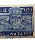 Stamp 1945 San Marino Segnatasse 20 Lire Used