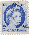 Stamp Canada Queen Elizabeth II  5 cents 1954 Canadian stamp Collectible