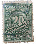 Stamp Colombia 1920 Provisional 20 Centavos