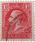 Stamp Jamaica, King George V, 1d red 1929 used British Postal Stamps Collectible