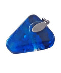 Vintage Silver Toped Blue Glass Pendant