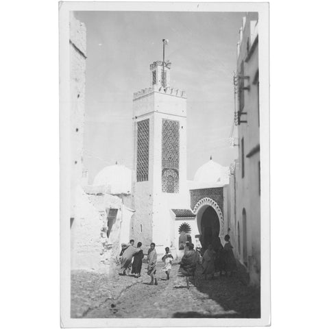 Tetuán, Morocco – Minaret and Street Scene, Early 20th Century Postcard