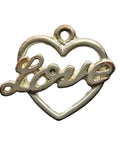 Vintage Heart Love Pendant Sterling Silver