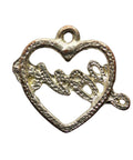 Vintage Heart Love Pendant Sterling Silver