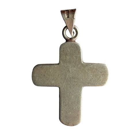 Vintage Mexico Cross Pendant Silver