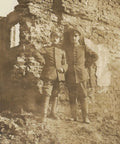 World War I Ruins Military 2 Germany Soldiers Photo WW1 Postcard