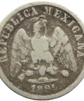 1894 Do D 10 Centavos Mexico Coin Silver Durango Mint