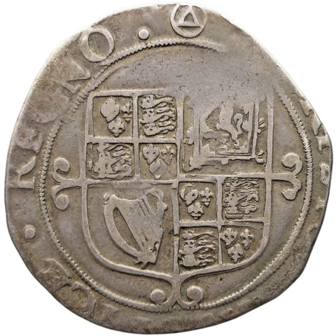 England 1641 – 1643 Shilling Charles I Coin Hammered Silver Group F, 6th bust Triangle-in-circle