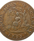 1795 Half Penny Token Middlesex Moore's Lace Manufactory