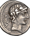90 BC Roman Republic Coin Denarius Vibia Gaius Vibius Pansa Silver