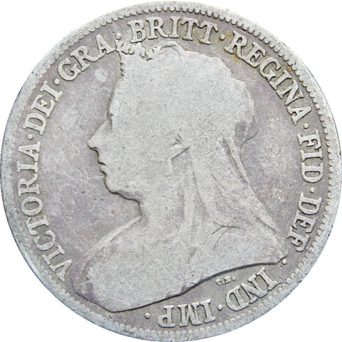 1896 Shilling Queen Victoria Great Britain Silver Coin