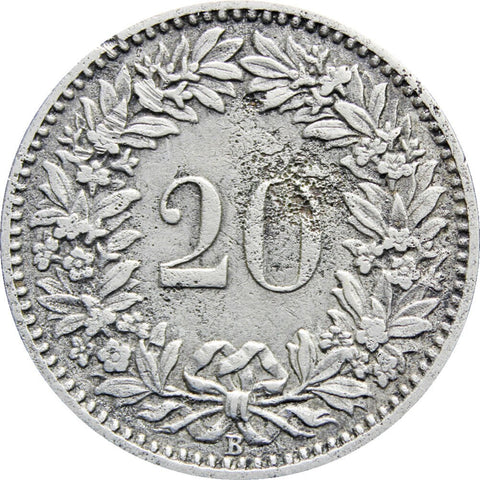 1903 20 Rappen Switzerland Coin