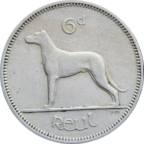 1958 Ireland 6 Pingin / 1 Reul Coin