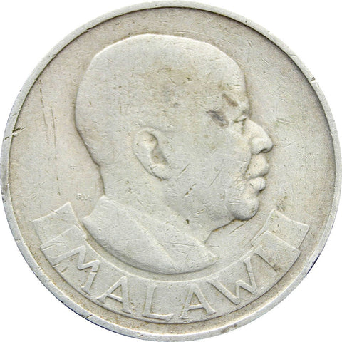 1964 One Shilling Malawi Coin Hastings Kamuzu Banda