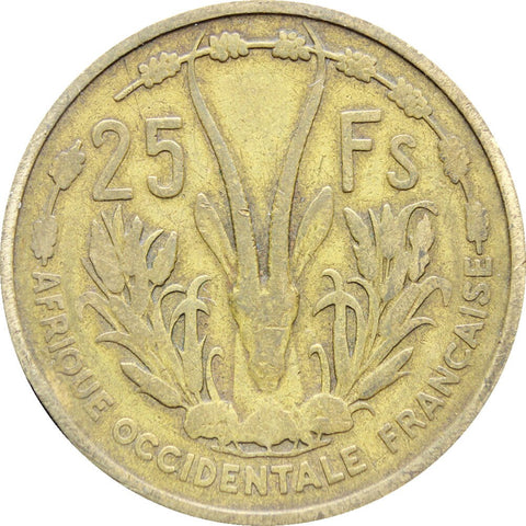 1956 25 Francs French West Africa Coin