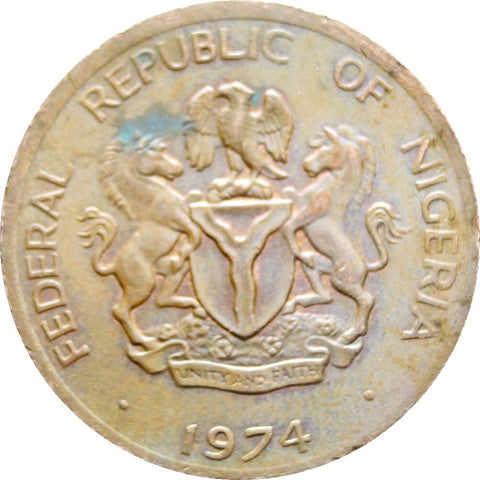 1974 One Kobo Nigeria Coin