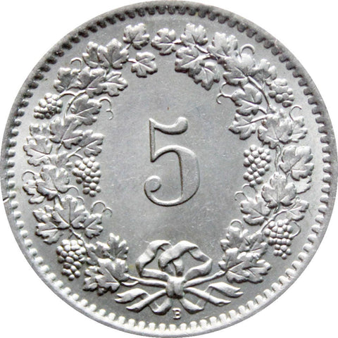 1969 5 Rappen Switzerland Coin