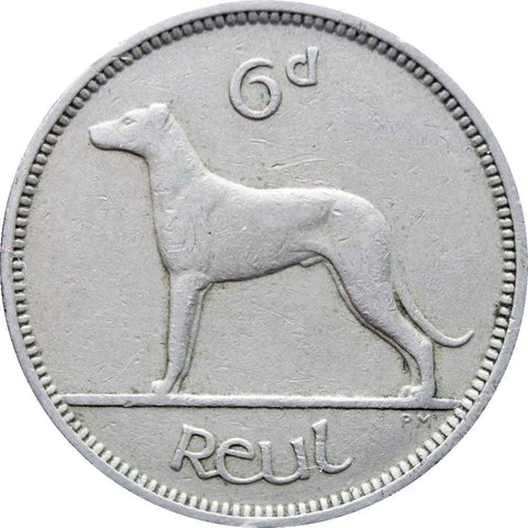 6 Pingin - 1 Reul 1955 Ireland Coin