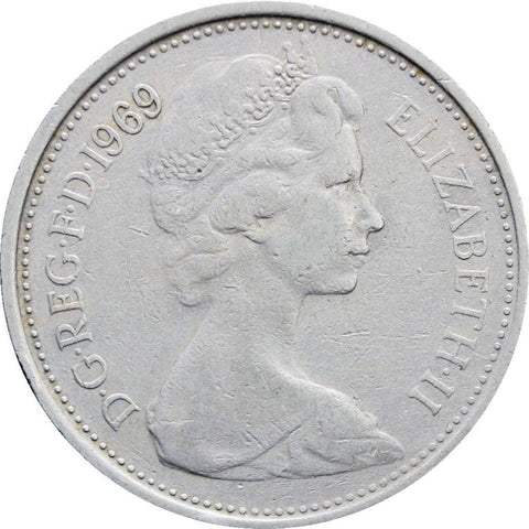 1969 5 New Pence Elizabeth II 2nd portrait United Kingdom Coin