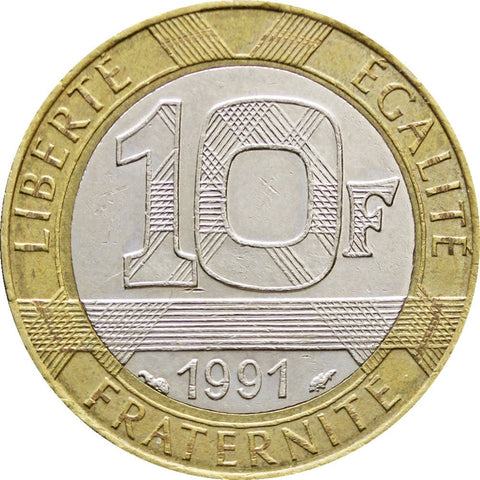 1991 10 Francs France Coin