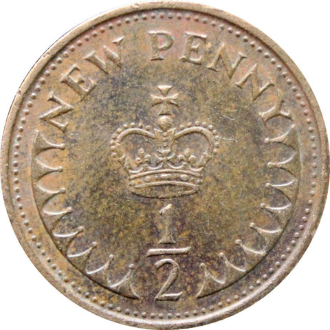 1976 Half New Penny Elizabeth II Coin