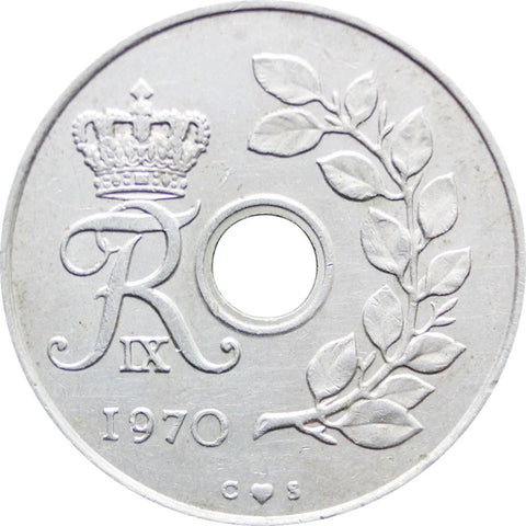 1970 25 Øre Denmark Frederik IX Coin