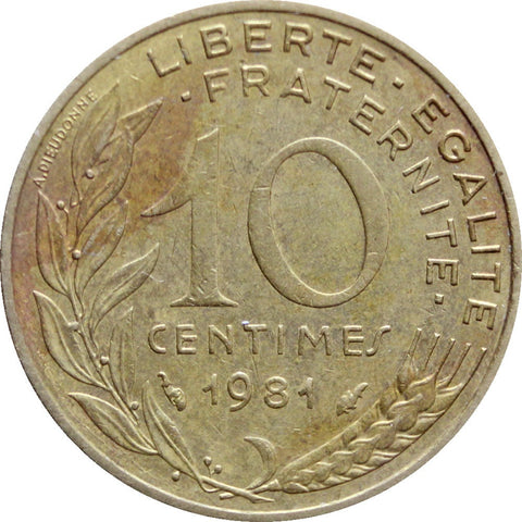 1981 10 Centimes France Coin Marianne