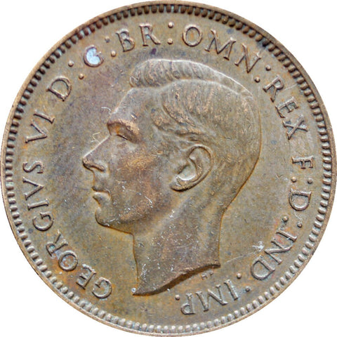 1940 1 Farthing George VI with IND IMP British Coin