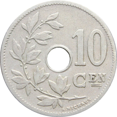 1904 10 Centimes Belgium Léopold II Coin