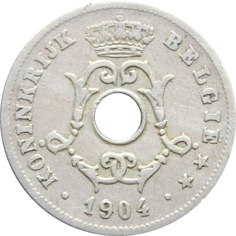 1904 10 Centimes Belgium Léopold II Coin