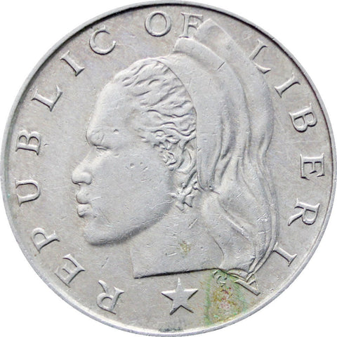 1968 25 Cents Liberia Coin