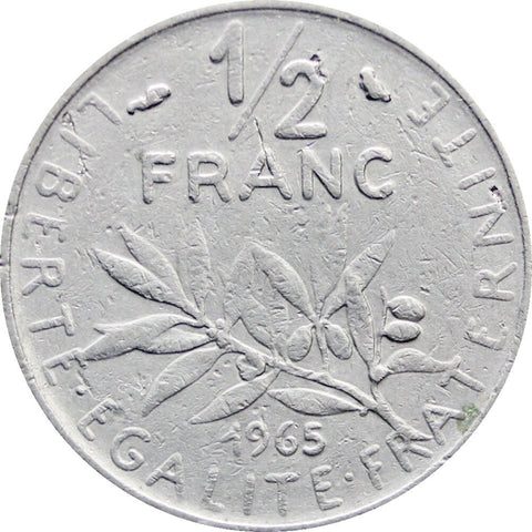 1965 Half Franc France Coin