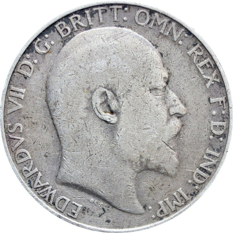 1906 One Florin Edward VII Great Britain 2 Shillings Silver Coin