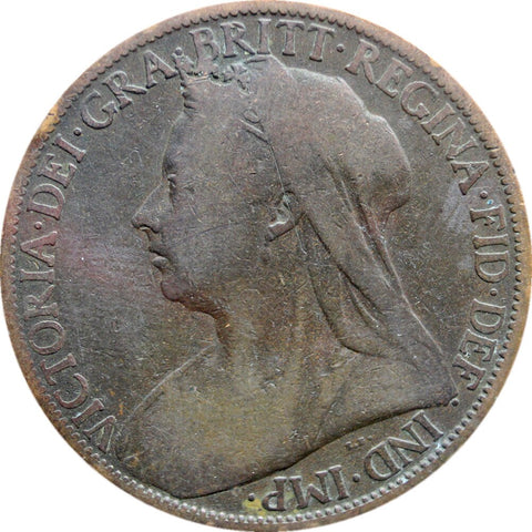 Coin 1901 One Penny Queen Victoria Great Britain Bronze British Coins Old Money Collectible Victorian Era Numismatic 1 Pence