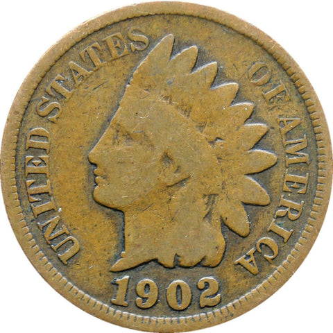 1902 One Cent United States Indian Head US Coin