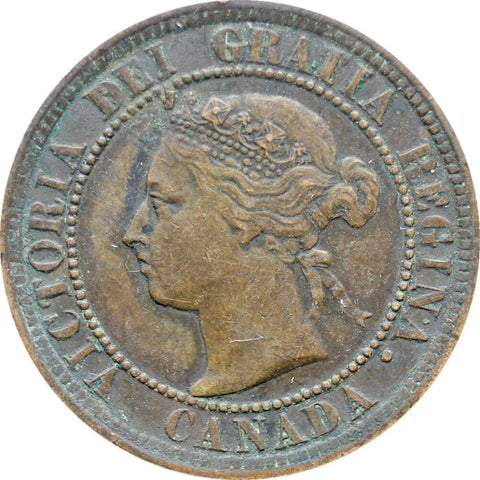 1882 One Cent Canada Queen Victoria Coin Bronze