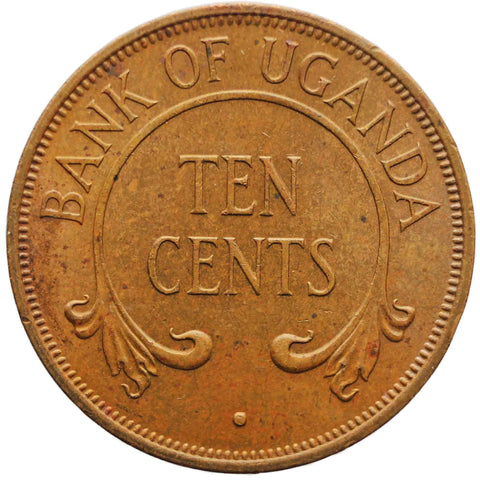 1968 10 Cents Uganda Coin