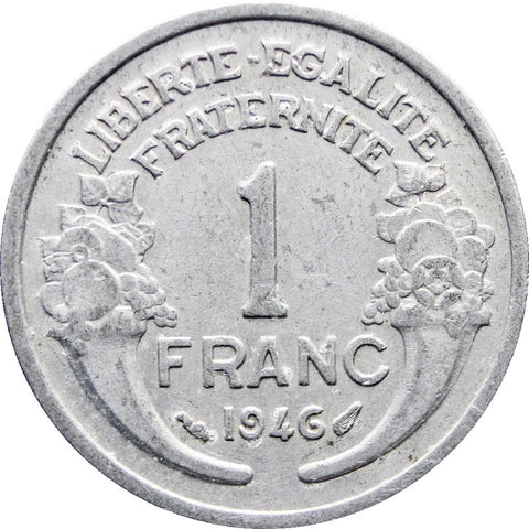 1946 1 Francs France Coin Paris Mint