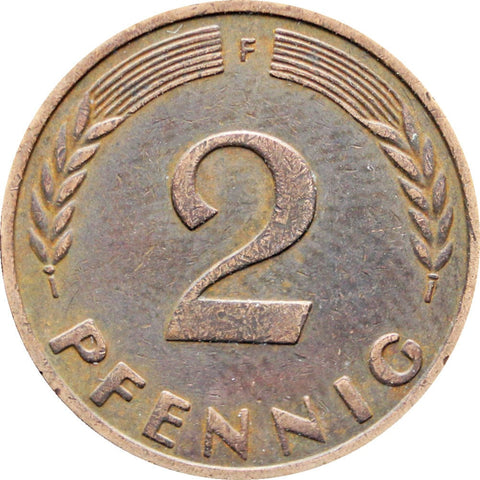 1950 2 Pfennig Germany - Federal Republic Coin Stuttgart Mint