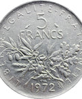 1972 5 Francs France Coin