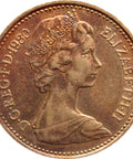 1980 Half New Penny Elizabeth II Coin