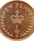 1980 Half New Penny Elizabeth II Coin