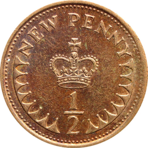 1980 Half New Penny Elizabeth II Coin