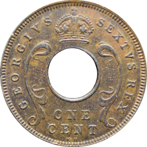 1951 One Cent East Africa George VI Coin