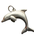 Vintage Dolphin Pendant Sterling Silver