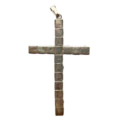 Large Vintage Cross Pink Pendant Religion