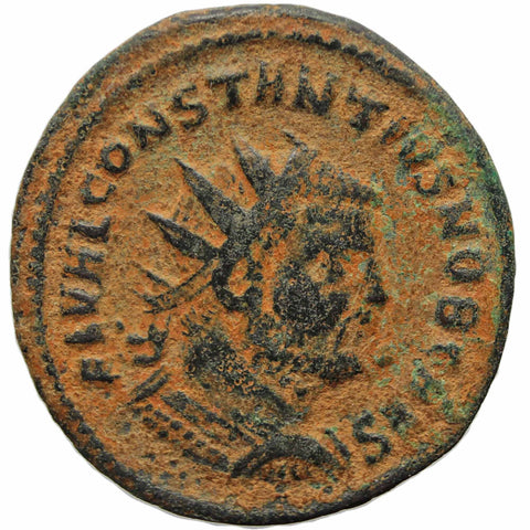 AD 293 – 306 Roman Empire Constantius I Chlorus Coin Follis Cyzicus Mint