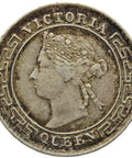 1897 10 Cents Ceylon Victoria Coin Silver
